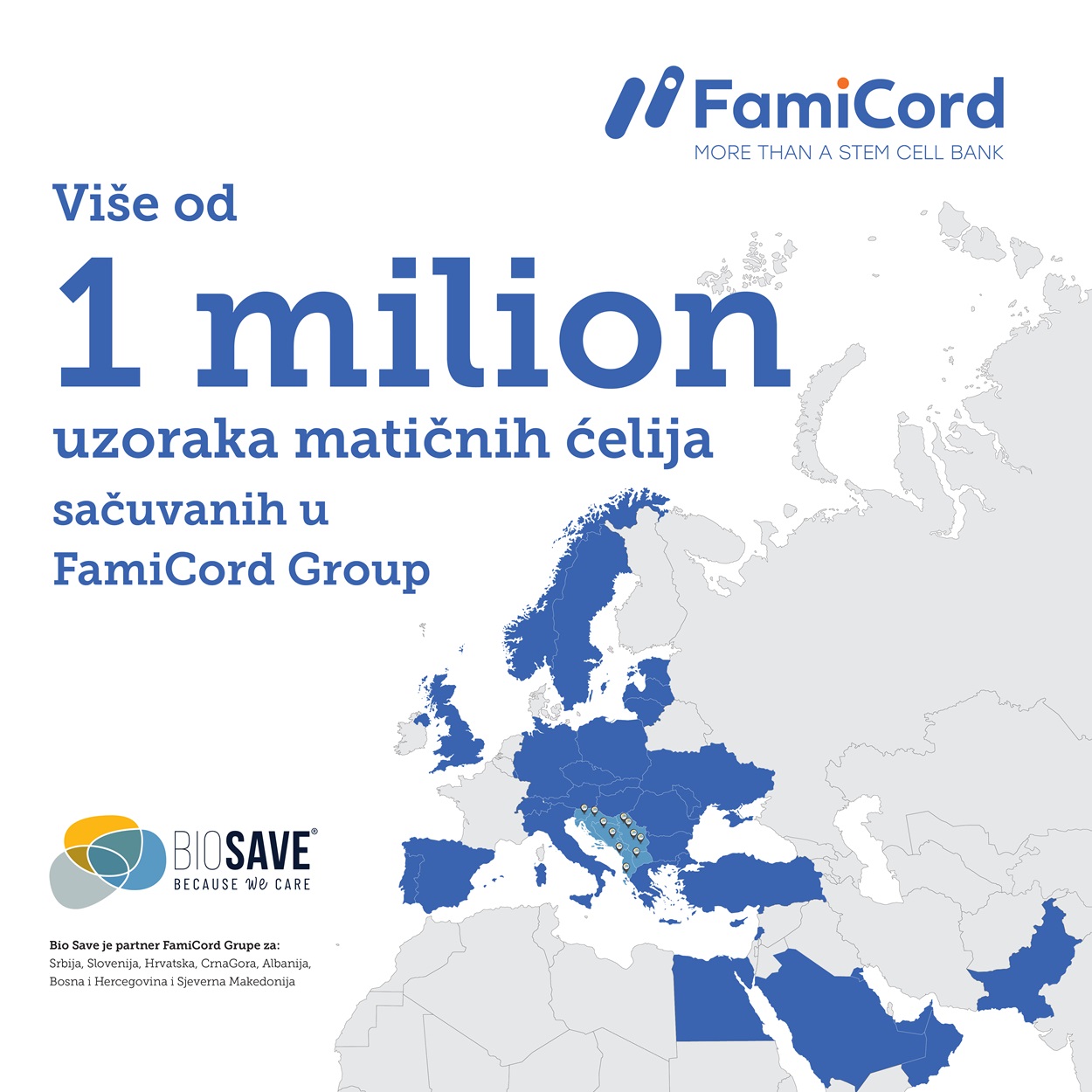 Više od 1 milion uzoraka matičnih ćelija sačuvanih u FamiCord group